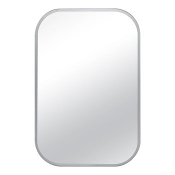 Зеркало настенное с закруглёнными углами с окантовкой 80*40 белый (1)