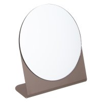 Зеркало настольное металл стекло 17х15х5,5см бежевый Unilook Тинес (2/32)