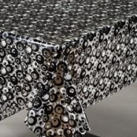 Клеенка ПВХ без основы 1,37x25м прозрачная с печатью Mirage H222b (1)