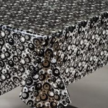 Клеенка ПВХ без основы 1,37x25м прозрачная с печатью Mirage H222b (1)