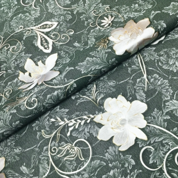 Клеенка ПВХ лазерная на тканевой основе 1,37х20м Жемчуг с принтом TS-10BB (1)