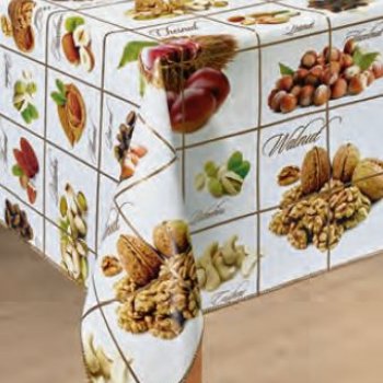 Клеенка ПВХ на нетканой основе 1,40x20м Dekorama Орехи 097А (1)