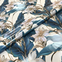 Клеенка ПВХ на тканевой основе 1,37х20м 0,26мм Глянец STS5719-2 (1)