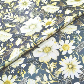 Клеенка ПВХ на тканевой основе 1,37х20м Flowers LM-506CB (1)