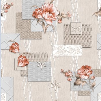 Клеенка ПВХ на тканевой основе глянец 1,40х20м Grace STS5934-1