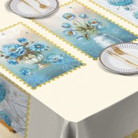 Клеенка ПВХ на тканевой основе металлик 1,37(+-3)х20м Grace KS-107C