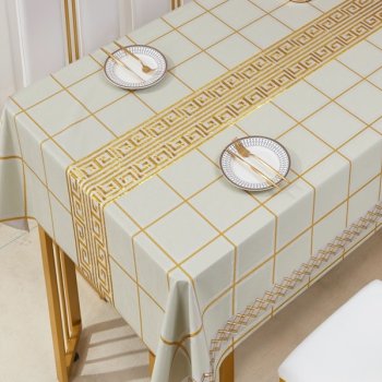 Клеенка ПВХ на тканевой основе тиснение+металлик 1,37(+-3)х20м Grace GS-601A