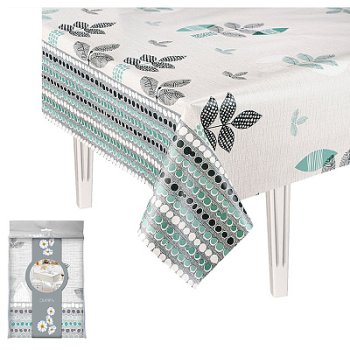 Скатерть ПВХ 110х130см Лён бейка 617/6 (30)