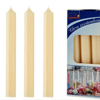 Свеча хозяйственная 17см d22 55гх4шт коробка (26)