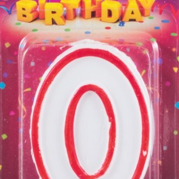 Свеча для торта Цифра 0 Волшебная страна (1*B) (12)