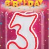 Свеча для торта Цифра 3 Волшебная страна (1*Bl) (12)