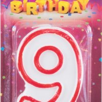 Свеча для торта Цифра 9 Волшебная страна (1*Bl) (12)