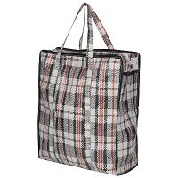 Сумка полипропилен на молнии Клетка 40х35х15см (12/240)