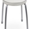 Табурет 4 ножки Фаворит/Фабрик 2 D340x460мм круглый d320мм мягкий винилискожа серый (10)