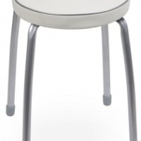 Табурет 4 ножки Фаворит/Фабрик 2 D340x460мм круглый d320мм мягкий винилискожа серый (10)