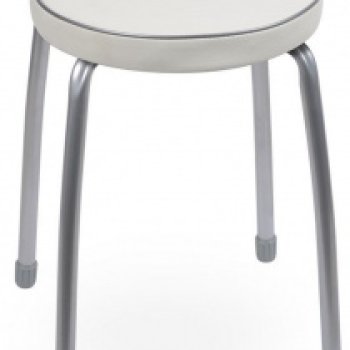 Табурет 4 ножки Фаворит/Фабрик 2 D340x460мм круглый d320мм мягкий винилискожа серый (10)