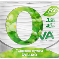 Бумага туалетная Ova 3сл Deluxe 4шт (24/384)