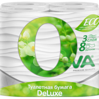 Бумага туалетная Ova 3сл Deluxe 8шт (12/192)