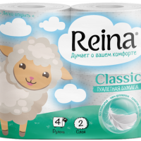 Бумага туалетная Reina 2сл Classic  4шт (12/384)