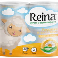 Бумага туалетная Reina 2сл Classic  4шт Ромашка и алоэ (12/384)