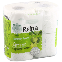 Бумага туалетная Reina 2сл Classic  4шт Яблоко (12/384)
