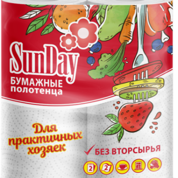 Полотенца SunDay 2сл 2шт (30/420)