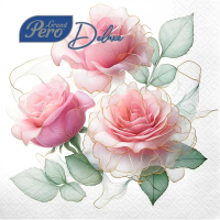 Салфетки GrandPero Deluxe 33х33 3сл 20шт Гармония (12)
