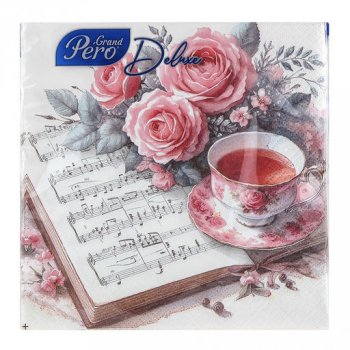 Салфетки GrandPero Deluxe 33х33 3сл 20шт Ноктюрн (12)