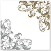Салфетки Pero Prestige 33х33 3сл 20шт Кантата (12)