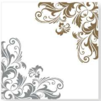 Салфетки Pero Prestige 33х33 3сл 20шт Кантата (12)