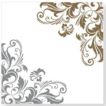 Салфетки Pero Prestige 33х33 3сл 20шт Кантата (12)