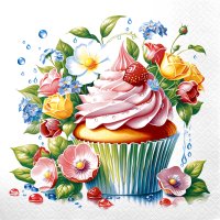 Салфетки Pero Prestige 33х33 3сл 20шт Капкейк (12)