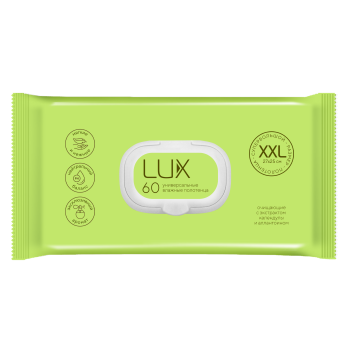 Полотенца влаж 60шт XXL универсальные LUX клапан (12)