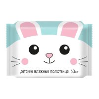 Полотенца влаж 60шт детские с ромашкой, алоэ вера и витамином Е (10)