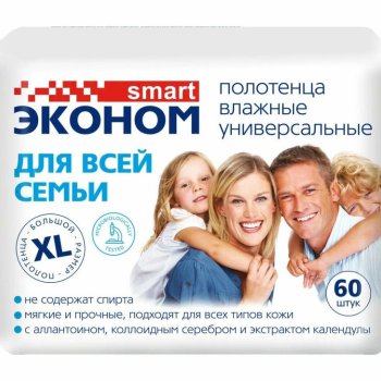 Полотенца влаж 60шт универсальные Смарт (16)