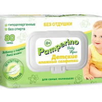 Салфетки влаж  80шт детские, клапан Памперино (20)