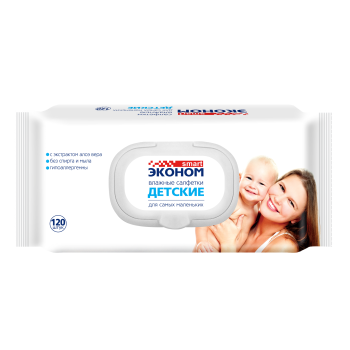 Салфетки влаж Смарт 120шт детские с клапаном (16)*