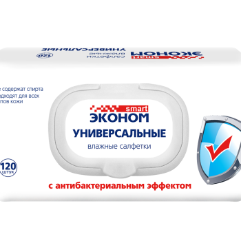 Салфетки влаж Антибактериальные Смарт 120шт с клапаном (16)