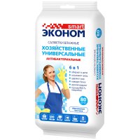 Салфетки влаж хозяйственные 80шт 6в1 Смарт (20)