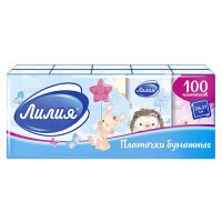 Носовые платки Лилия Детство 2сл 10х10шт (24)