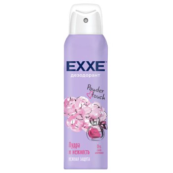 Дезодорант женский 150мл EXXE Пудра и нежность Powder touch (6) акция