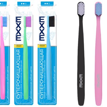 Зубная щетка Exxe Classic Суперочищающая средняя (48)