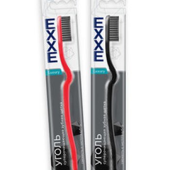 Зубная щетка Exxe Luxury Уголь  мягкая (12/48)