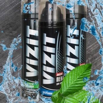 Пена для бритья Vizit 225мл с ментолом (12)