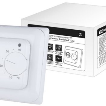 Терморегулятор TDM ТТП 16А с датчиком 3м белый (64)