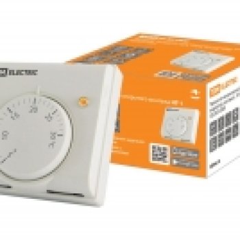 Термостат TDM НТ-1 10А открытого монтажа, механический, белый