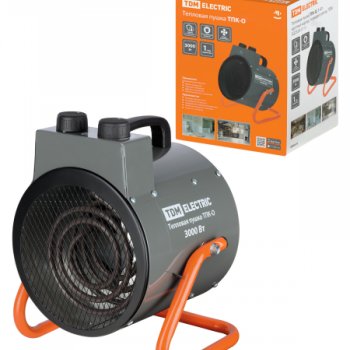 Тепловая пушка ТПК-О, 3 кВт, круглый корпус, терморегулятор, TDM