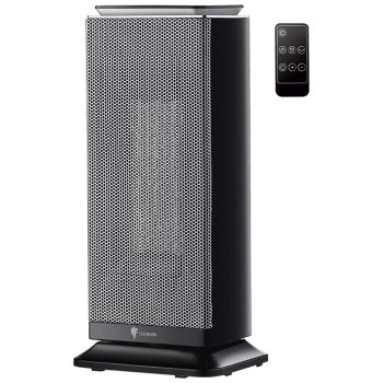 Тепловентилятор Leonord LPTC-6008, 2000Вт, LED-дисплей, таймер на 24 часа, ПДУ, чёрный (1/6)