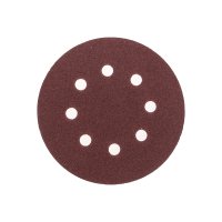 Диск абразивный 125мм Р100 с отверстиями ворс липучка 10шт Kranz (10/50)