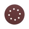 Диск абразивный 125мм Р180 с отверстиями ворс липучка 10шт Kranz (10/50)